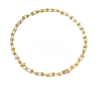 Pave U-Link Chain Necklace