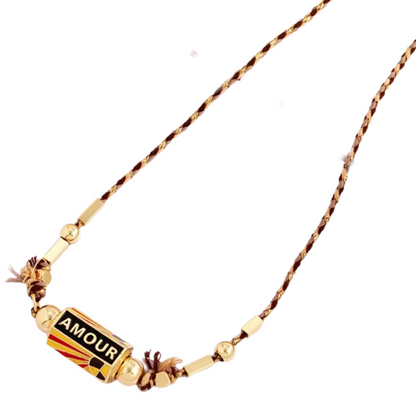 Amulet Capsule Cord Necklace