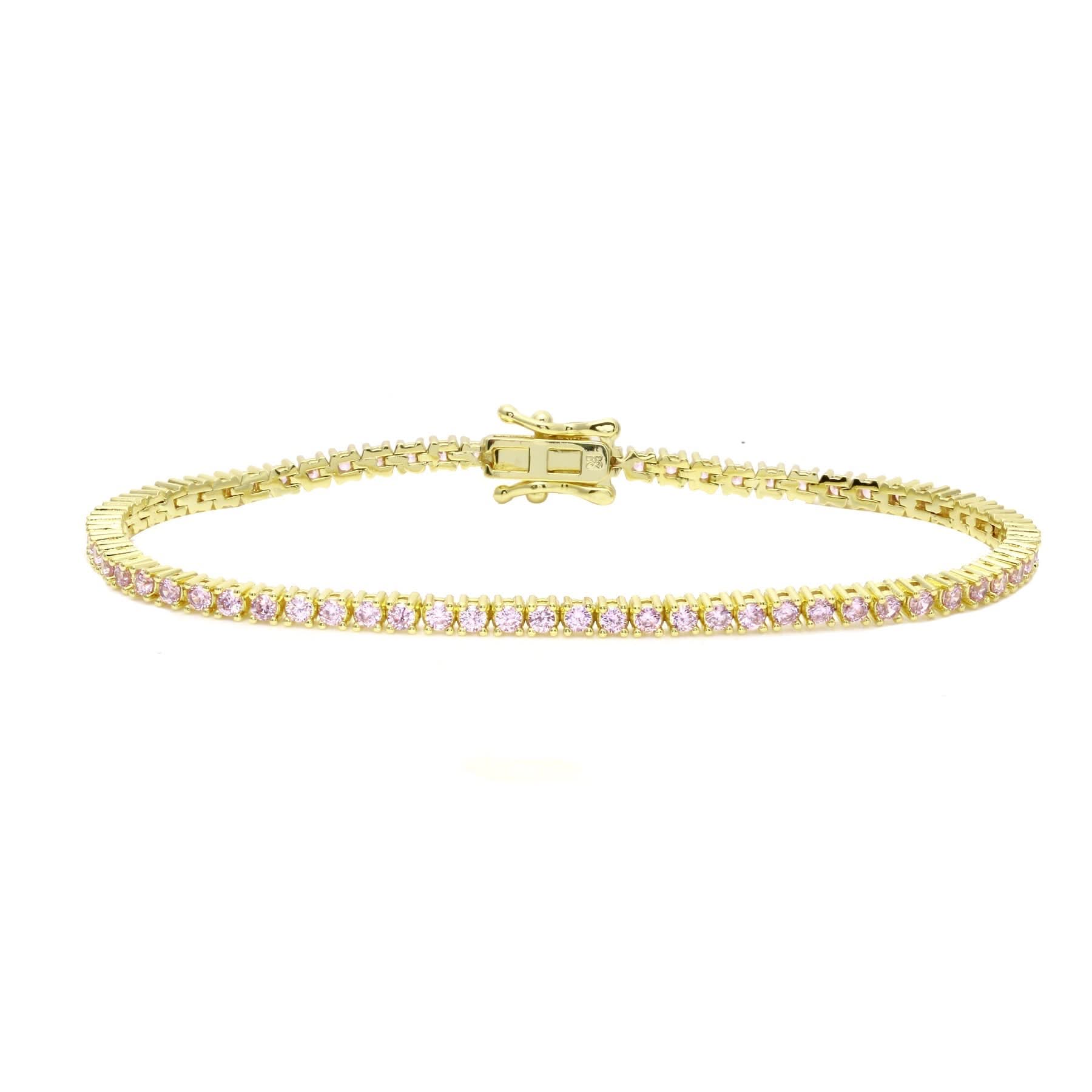 Pink Thin Tennis Bracelet - Susan Blake Jewelry