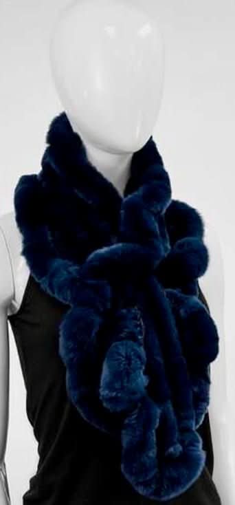 Rex Rabbit Fur Ruffle Scarf - Susan Blake Jewelry