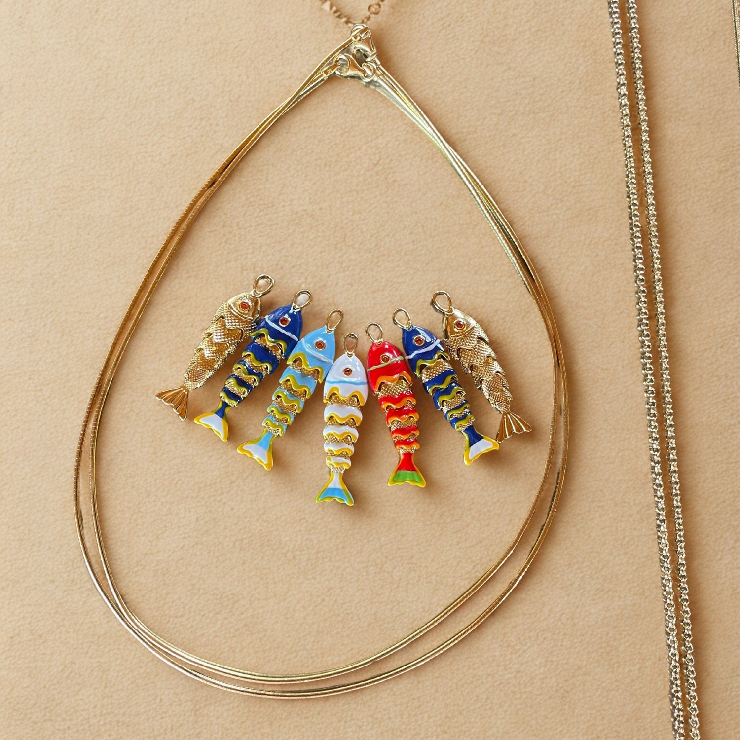 Sardine Summer Charm Necklace