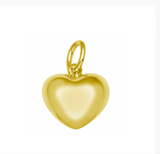 Small Puff Heart Charm - Susan Blake Jewelry