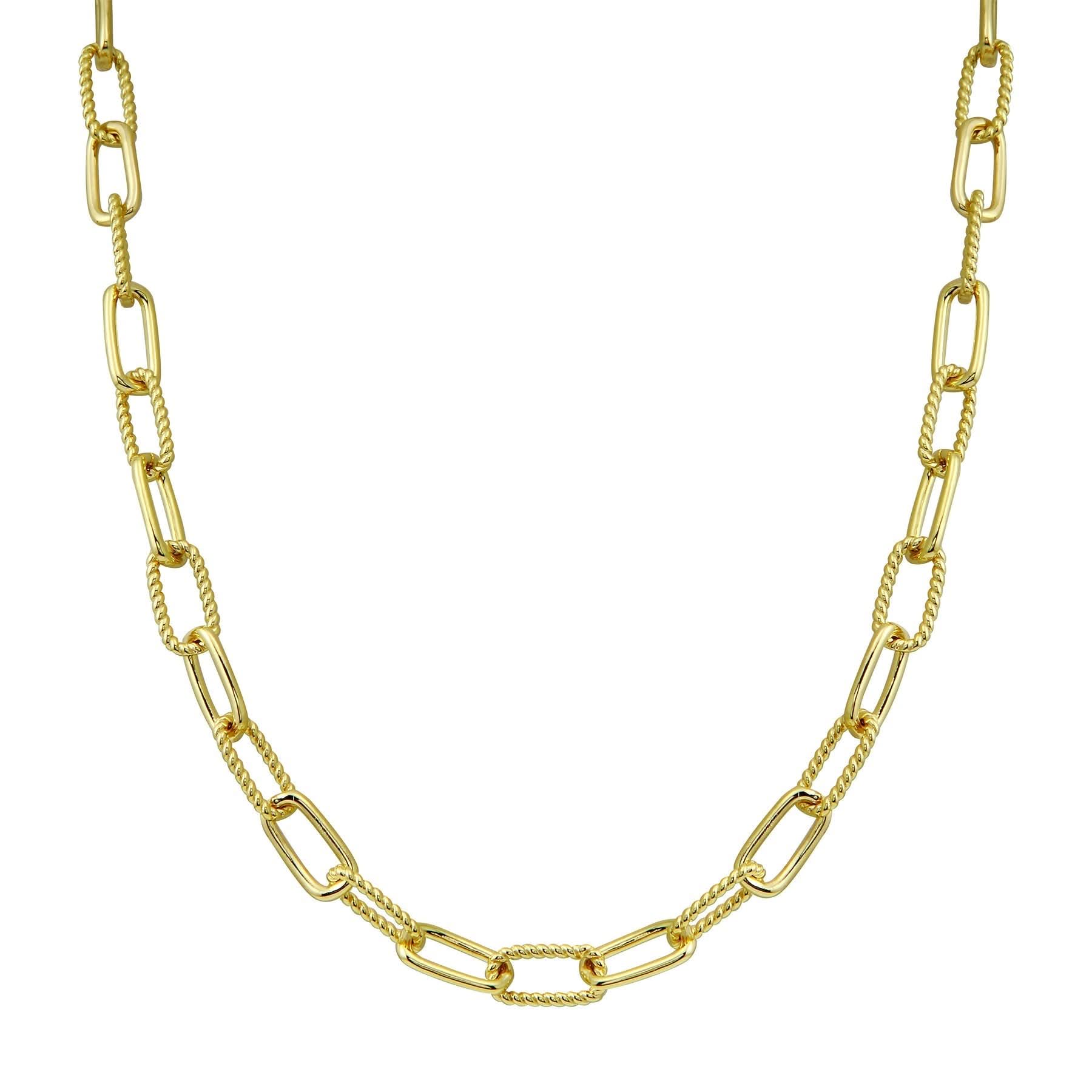 Solid & Rope Paperclip Necklace - Susan Blake Jewelry