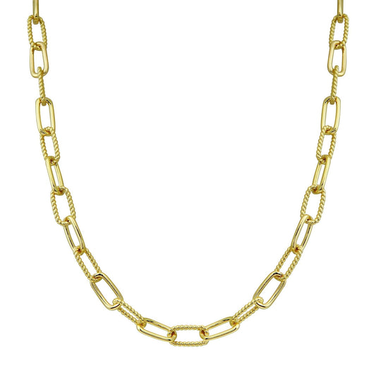 Solid & Rope Paperclip Necklace - Susan Blake Jewelry