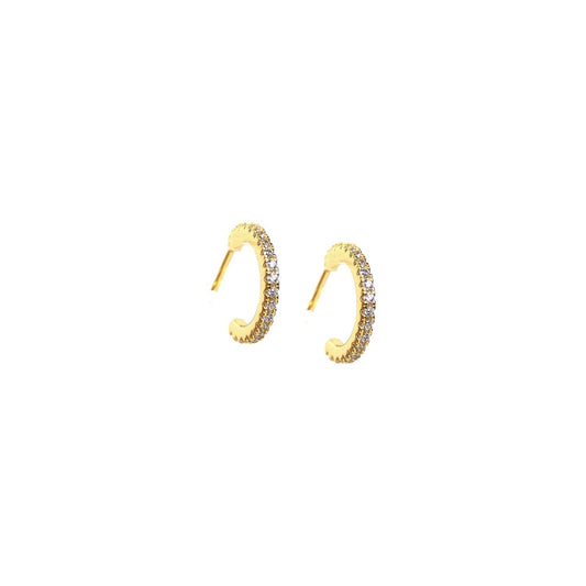 Sterling mini cz hoop