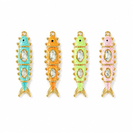 Studded Neon Fish Charm