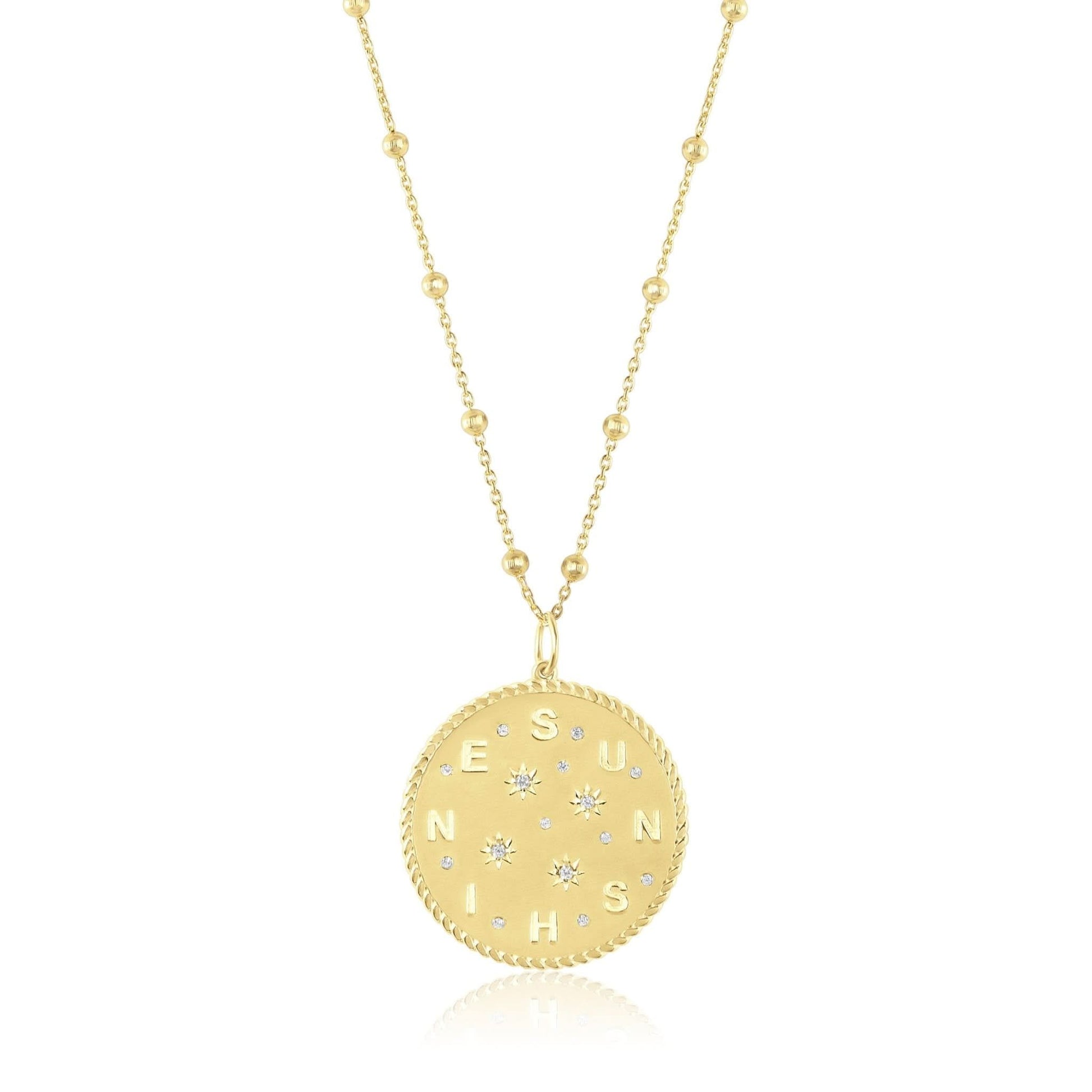 Sunshine On A Cloudy Day Reversible Medallion Necklace - Susan Blake Jewelry