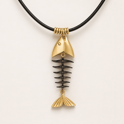 The Moving Fish Bone Necklace, alternate view 3