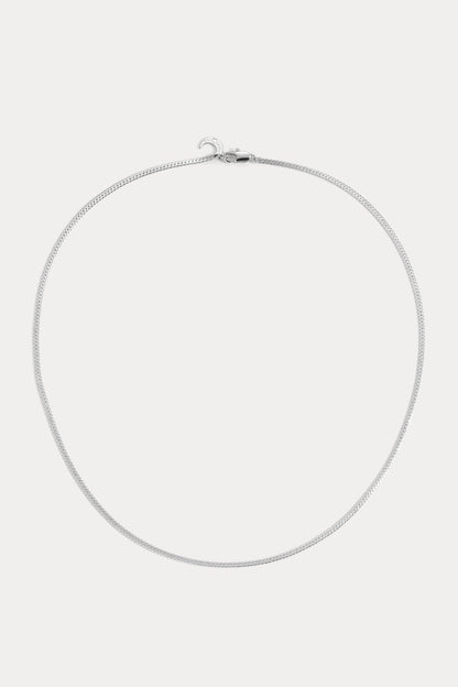 Thin plate herringbone chain necklace - 15.5", alternate view 4