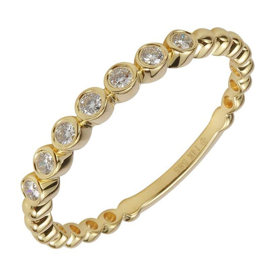 Trilogy Diamond Ring in Yellow Gold - Susan Blake Jewelry