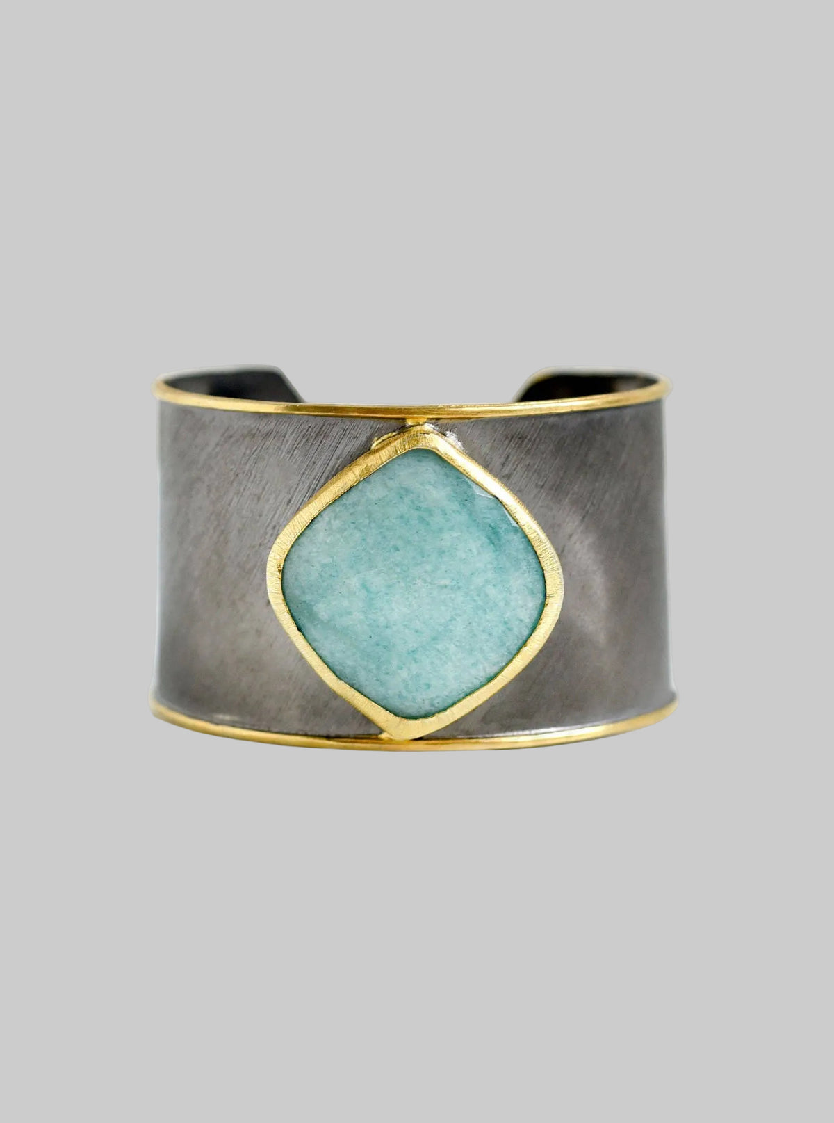 Two-Tone Natural Gemstone Cuff, alternate view 2