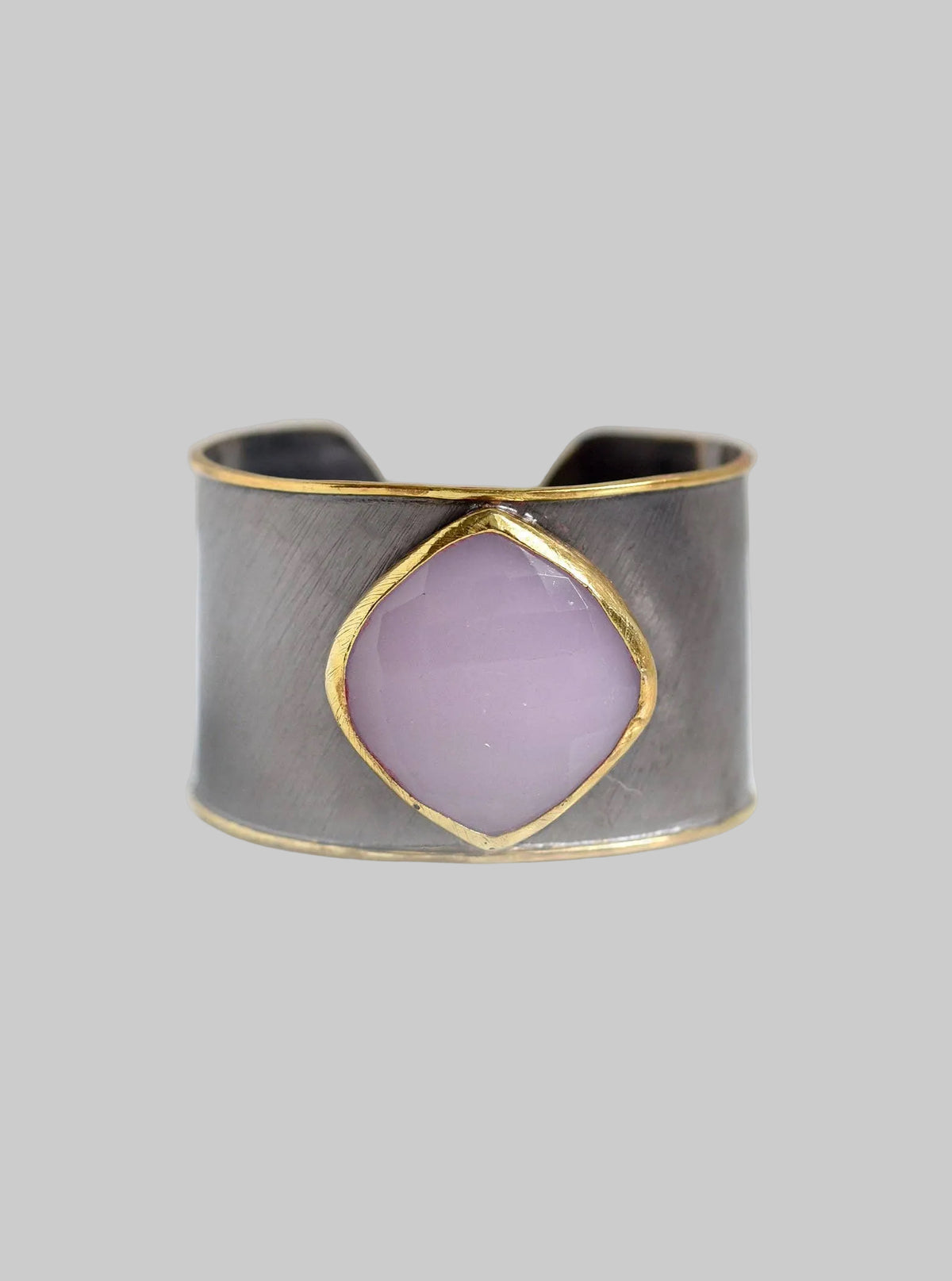 Two-Tone Natural Gemstone Cuff, alternate view 4