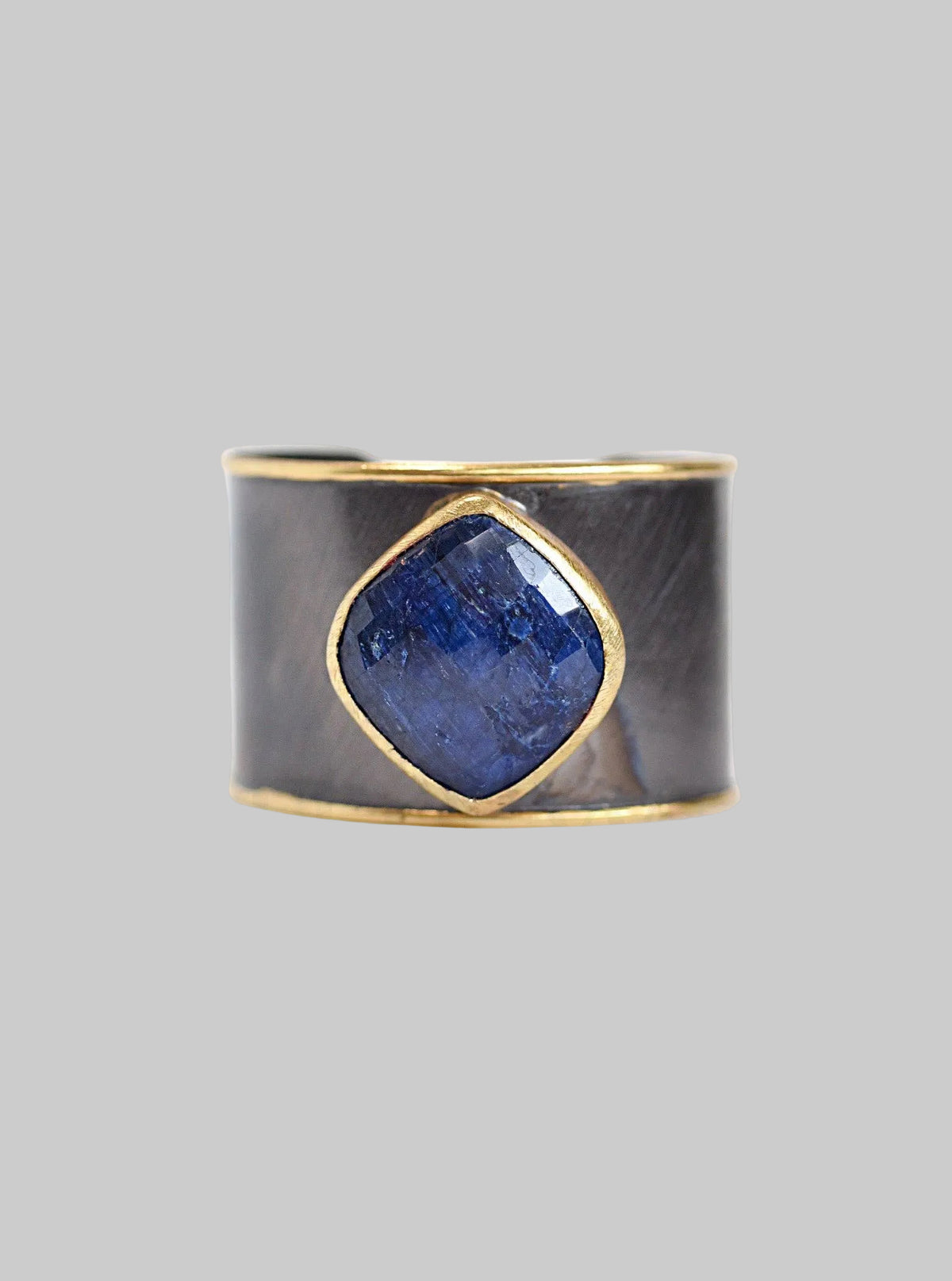 Two-Tone Natural Gemstone Cuff