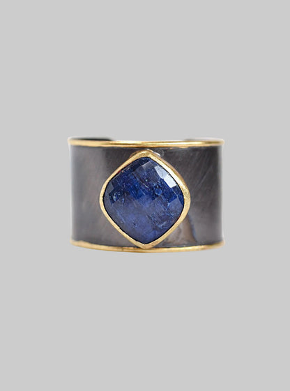 Two-Tone Natural Gemstone Cuff