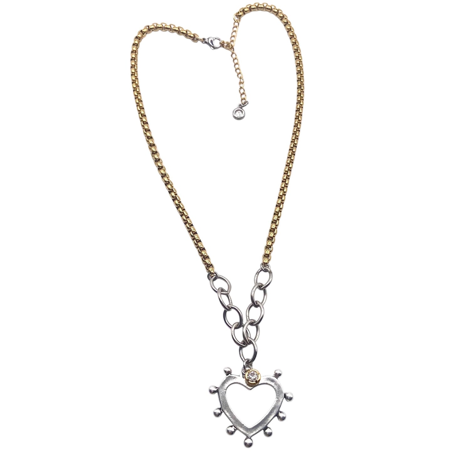 Two-Tone Open Heart Necklace, alternate view 13