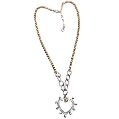 Two-Tone Open Heart Necklace, alternate view 13
