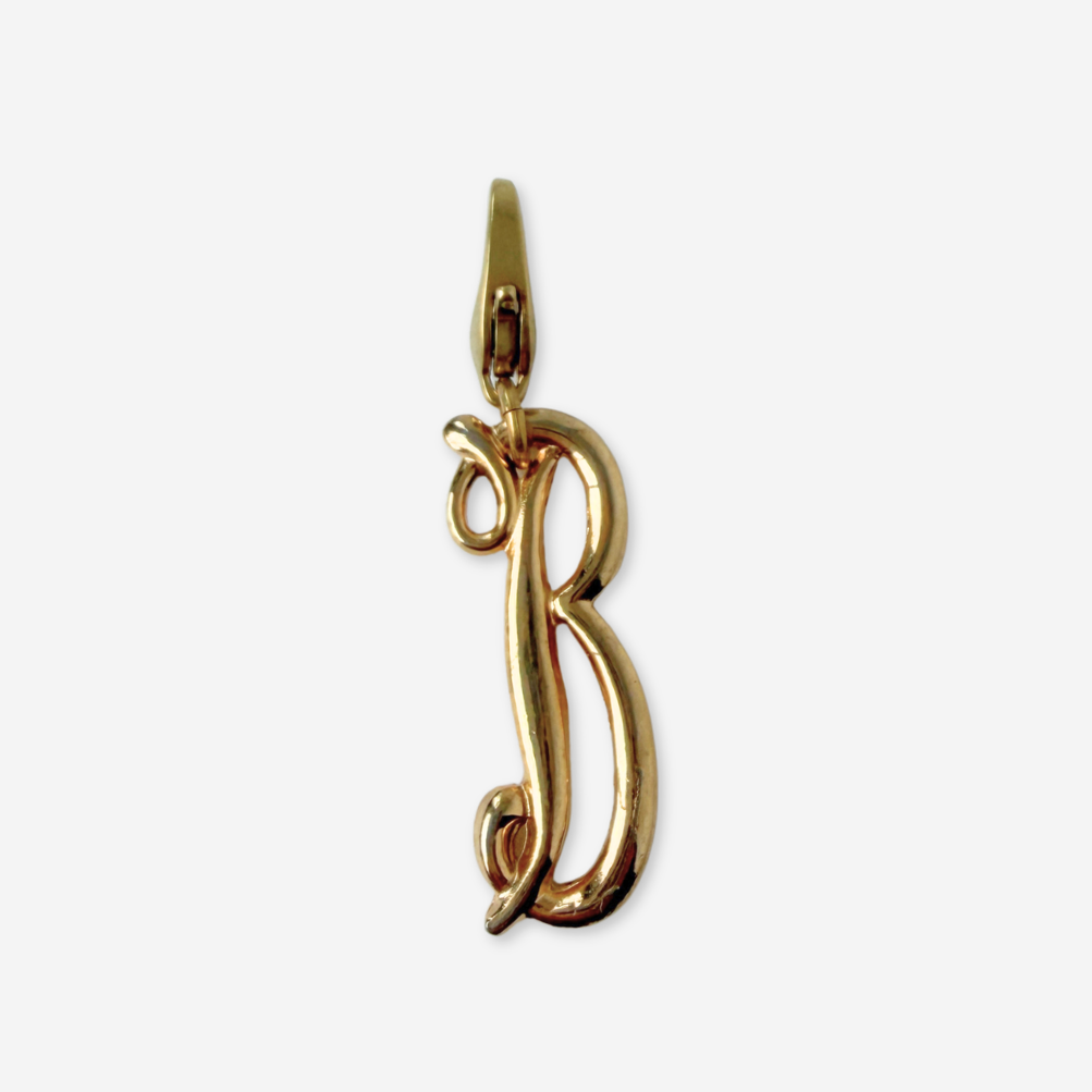 Vintage gold plated "B" monogram charm