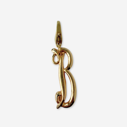 Vintage gold plated "B" monogram charm