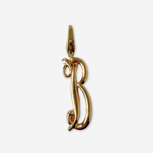 Vintage gold plated "B" monogram charm