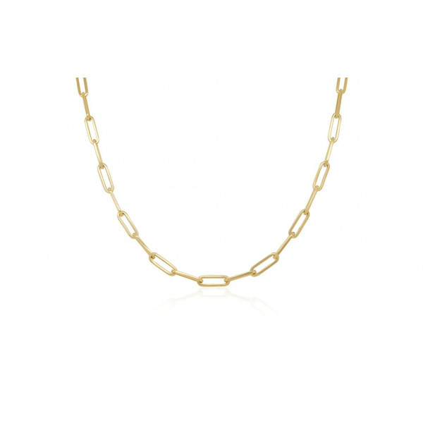 14k Yellow Gold 16 inch  Paperclip Link Necklace