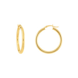 14k Yellow Gold Hoops