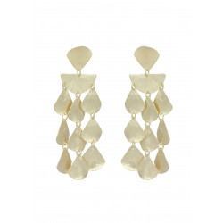18k Gold plated Organic shape drop earrings