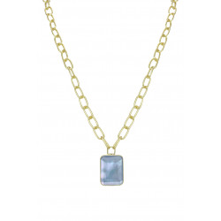 18K Gold Plated Tanzanite Drop Necklace