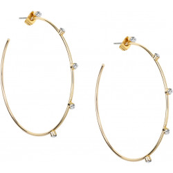 Gold Plated Hoops with Crystals