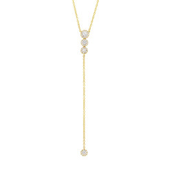 14k Yellow Gold Diamond Lariat necklace
