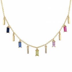 14k Gemstones Necklace