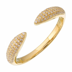 14k Yellow Gold Diamond Claw Ring