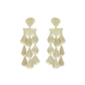 18k Gold plated Organic shape drop earrings