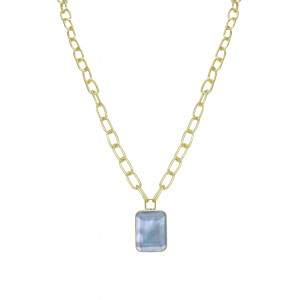 18K Gold Plated Tanzanite Drop Necklace