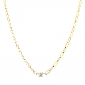 14k Mixed Chain Diamond Necklace