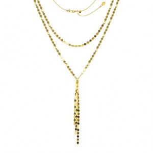 14k Yellow Gold Double Valentino Necklace
